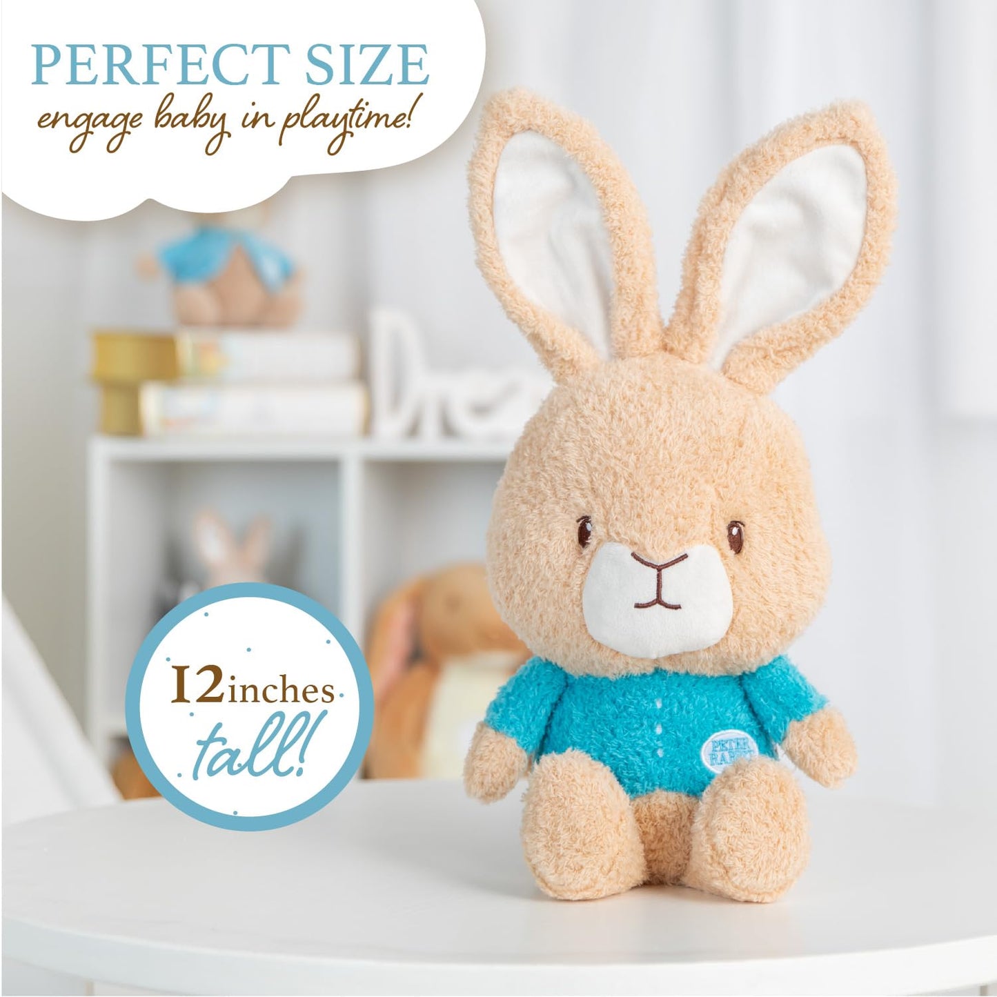 KIDS PREFERRED Peter Rabbit Bunny Plush Toy - Soft 12" Stuffed Animal for Baby & Toddler, Model 24284