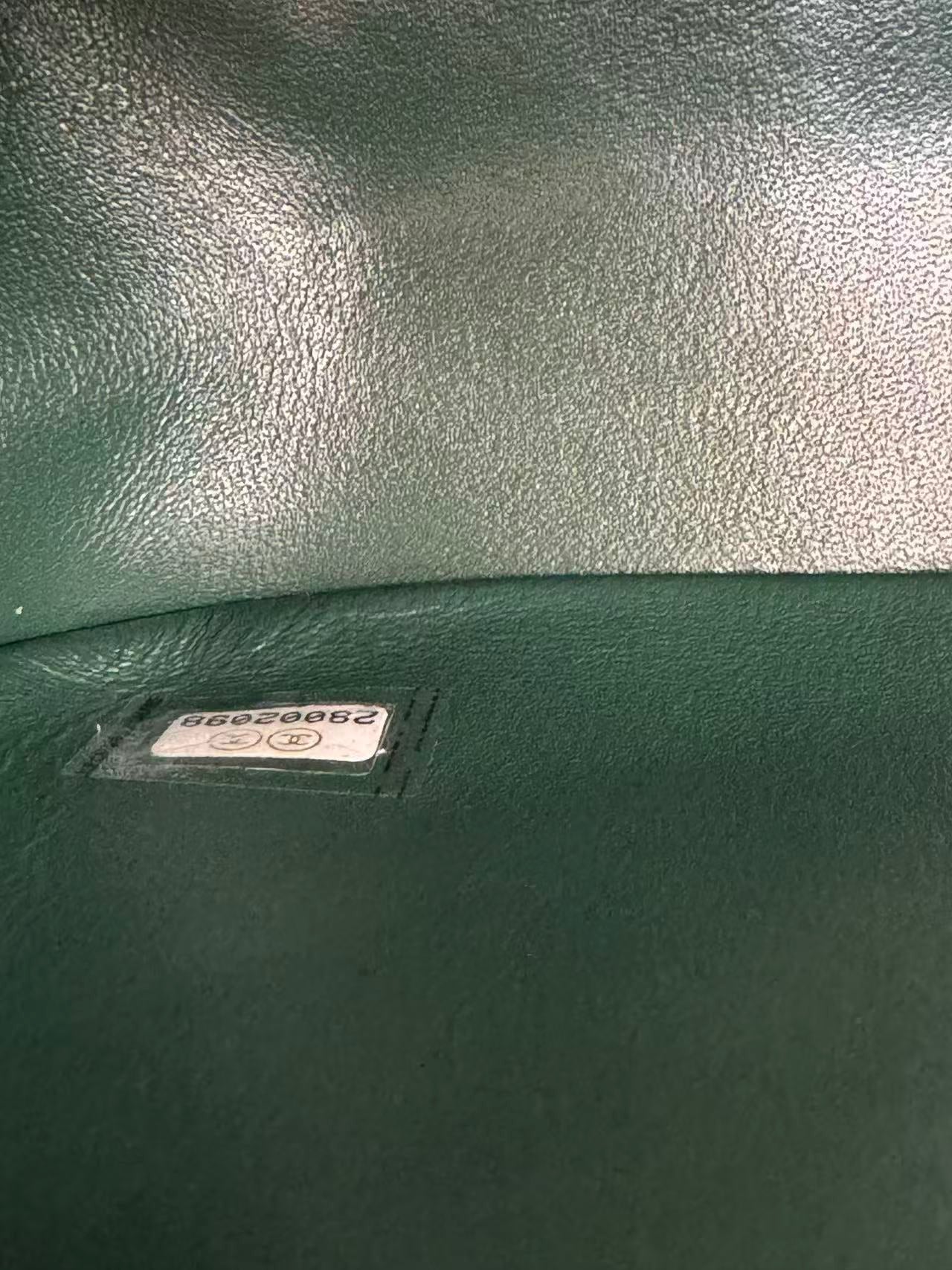 CC Mini Flap Bag 20cm Teal Green Crocodile (Need production time)