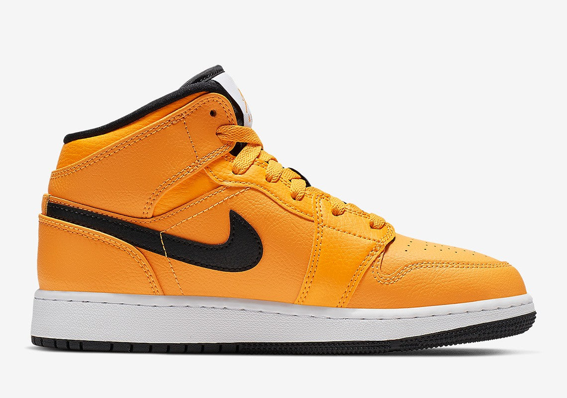 Air Jordan 1 Mid Taxi Yellow Sneakers - Basketball Legend
