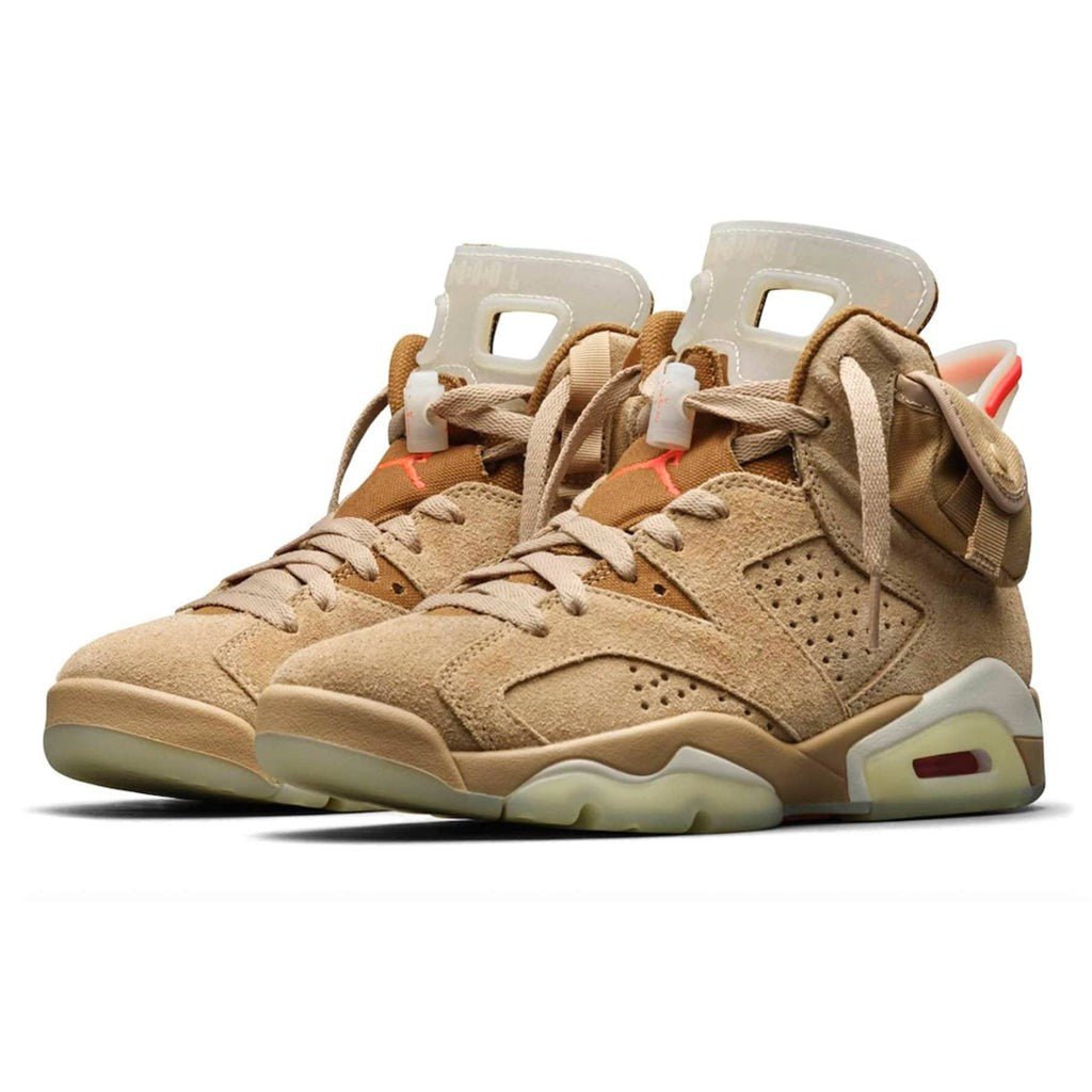Air Jordan 6 Retro x Travis Scott British Khaki Sneakers - All-Day Comfort
