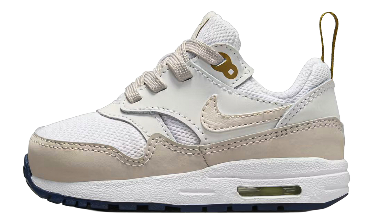 Air Max 1 EasyOn Infant "White Bronzine Midnight Navy Light Orewood Brown (I)" DZ3309 103