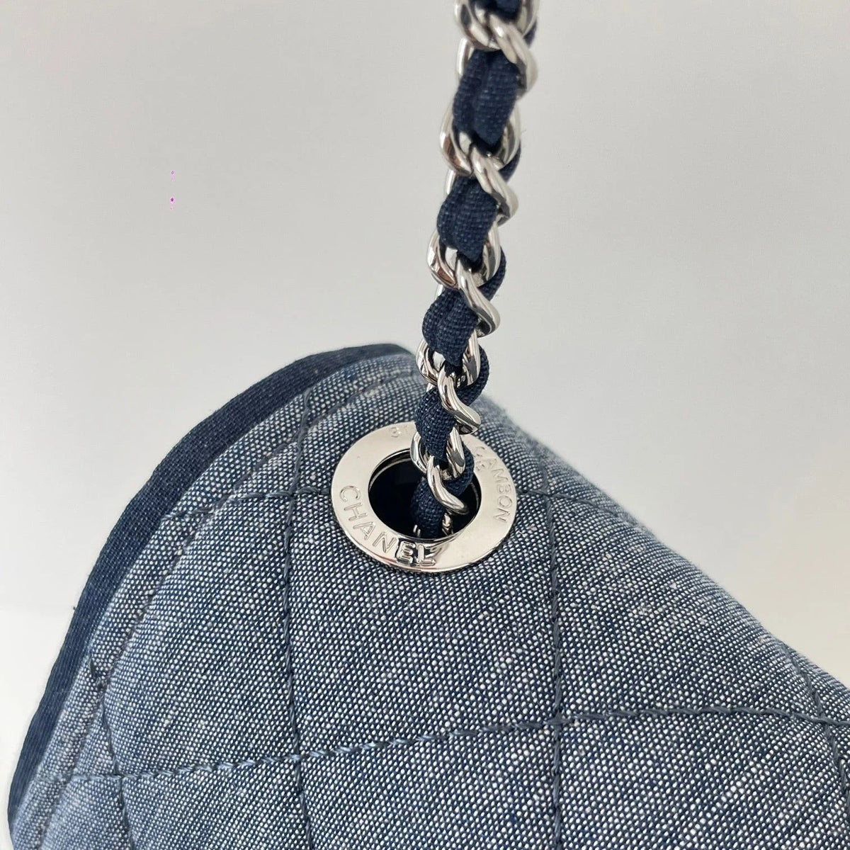 Chanel 2026 Quilted Mini Flap Bag 17cm Blue Denim