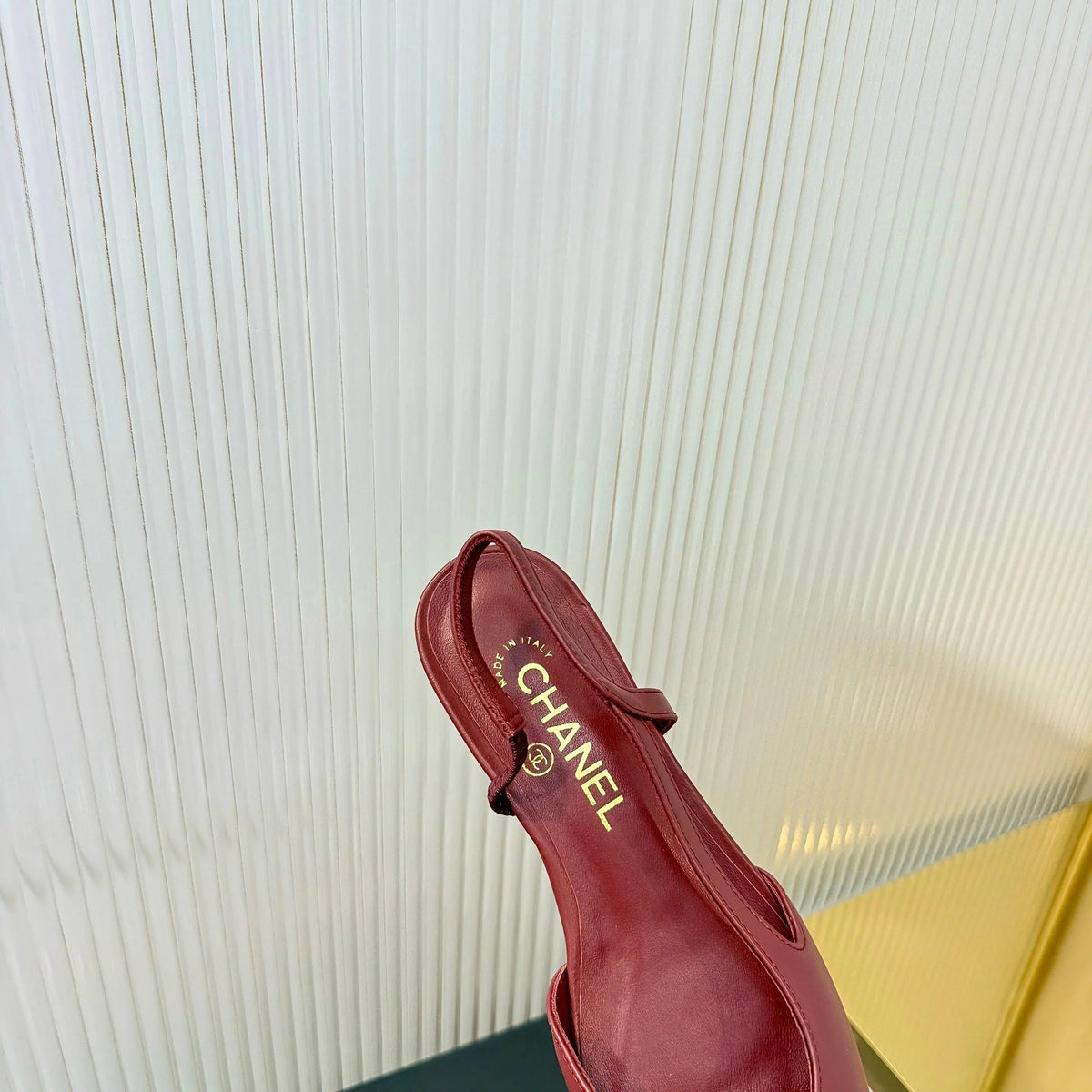 CC 26 Slingback Flat Red Pink Lambskin 714025