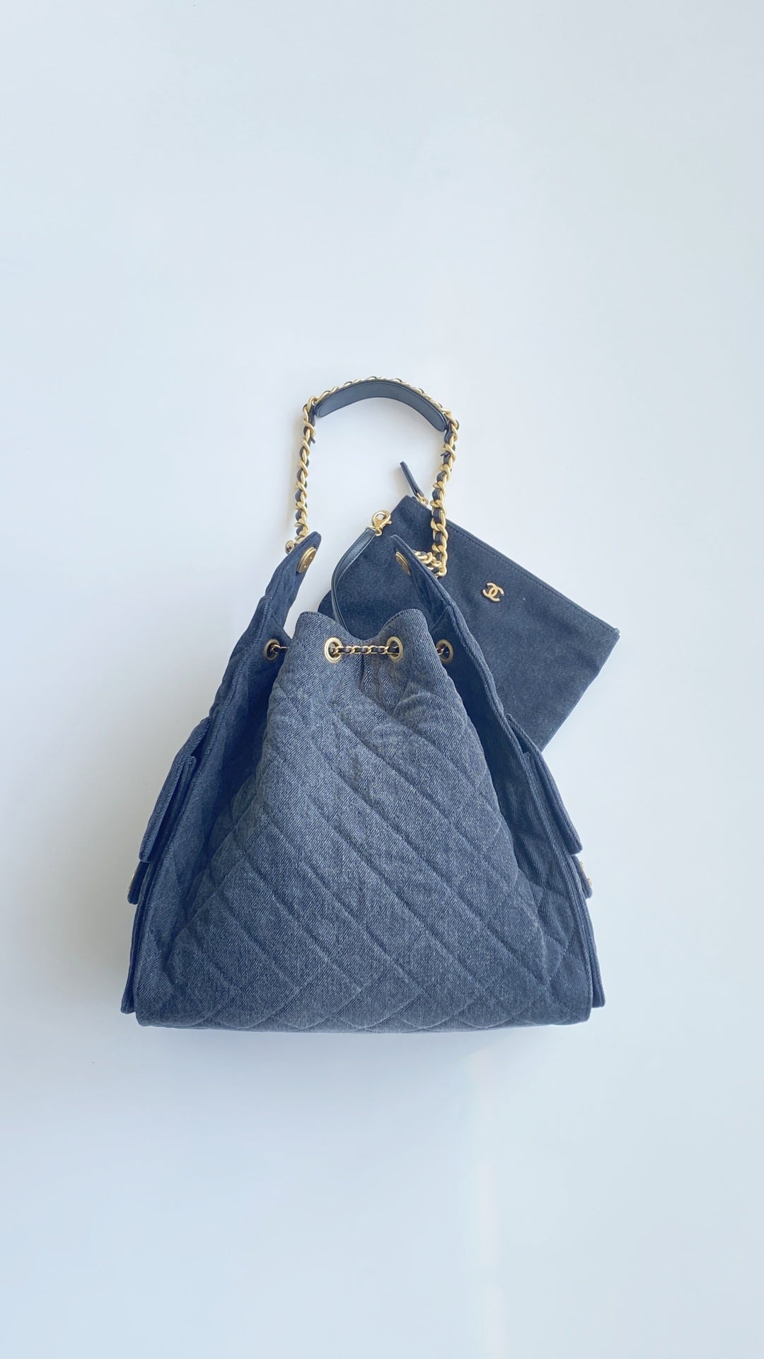 CC 26S Hobo Bags 40cm Dark Blue Denim