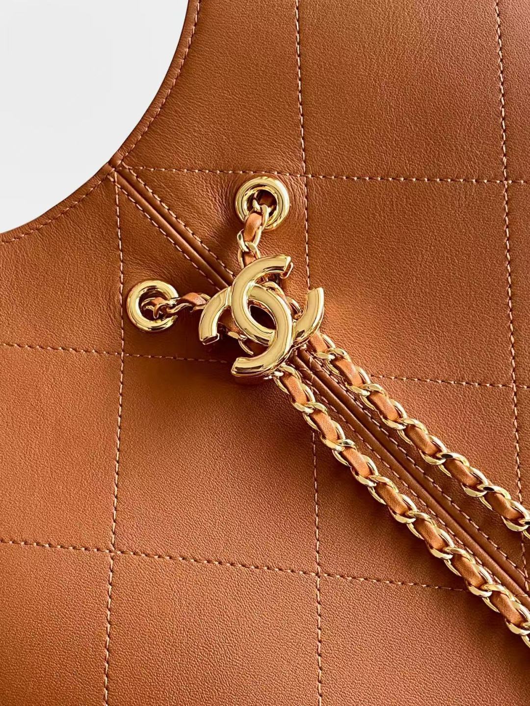 Chanel 2026 Basket Hobo Bag 35cm Brown Calfskin