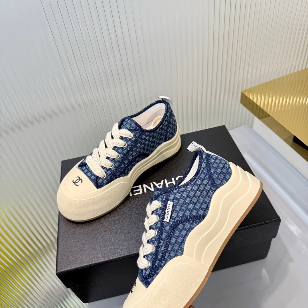 CC 26s Biscuit Shoes Blue White Sheepskin Denim 927708