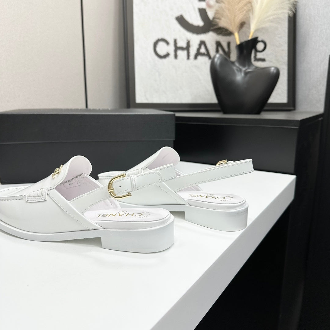CC SS 2026 Pre Slingbacks White Calfskin 630479