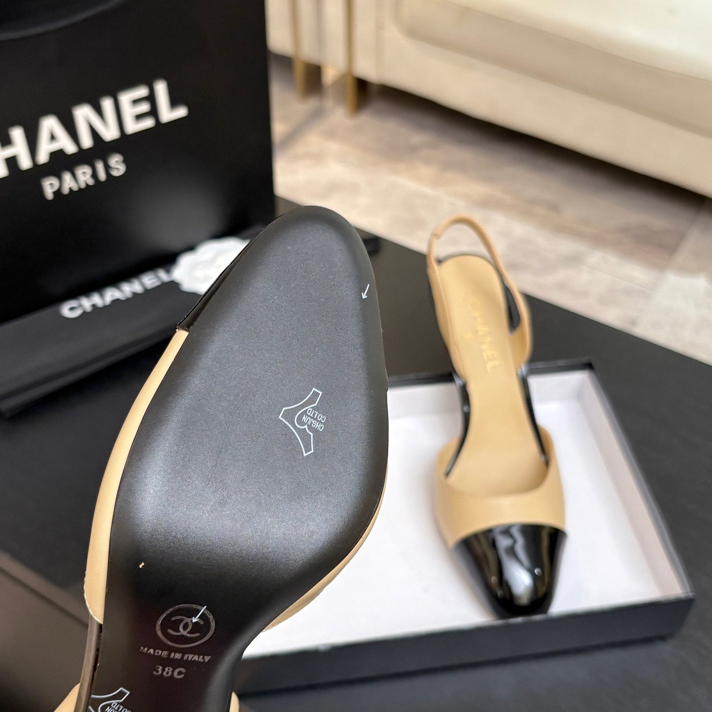 CC Métiers d’art 2026 Slingbacks 8.5cm Beige Leather 847278