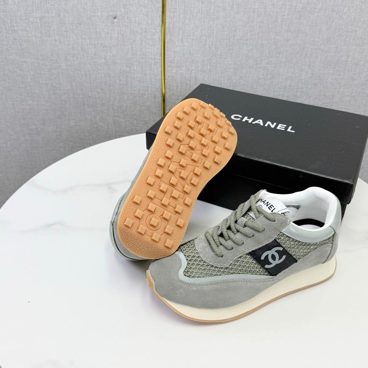CC 26s Trainer Sneakers Grey Mesh Suede 865804