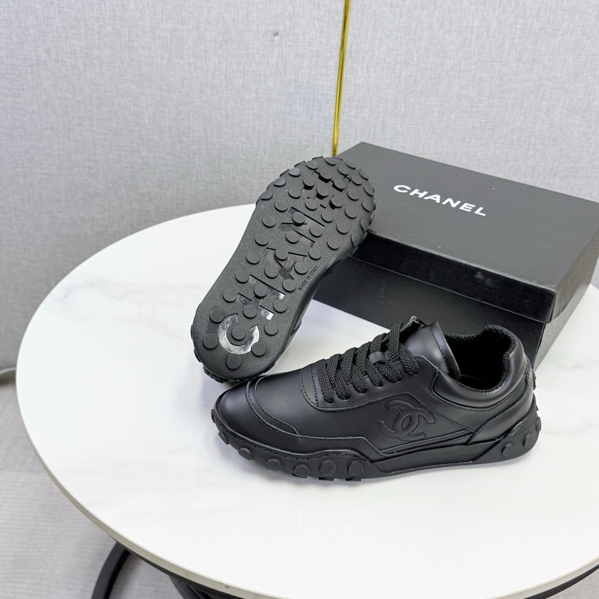 CC 26s Casual Sneakers Black Calfskin 972887