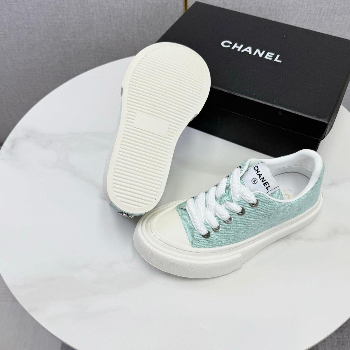 CC 26s Platform Sole Sneakers Mint Blue Canvas 972896