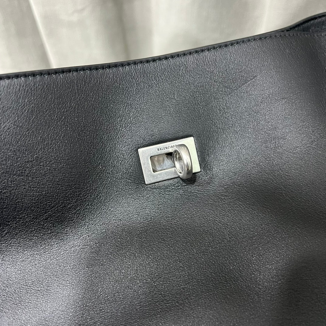 Balenciaga Bel Air Shoulder Bag Black Smooth Calfskin
