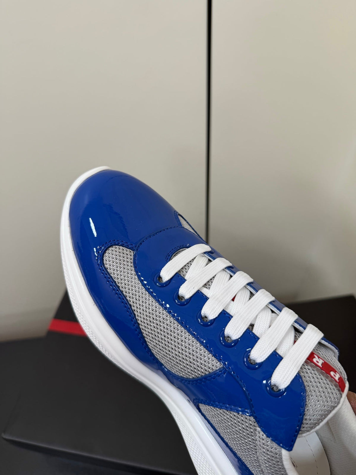 PRA 26S Casual Sneakers Blue White Patent Leather 618924