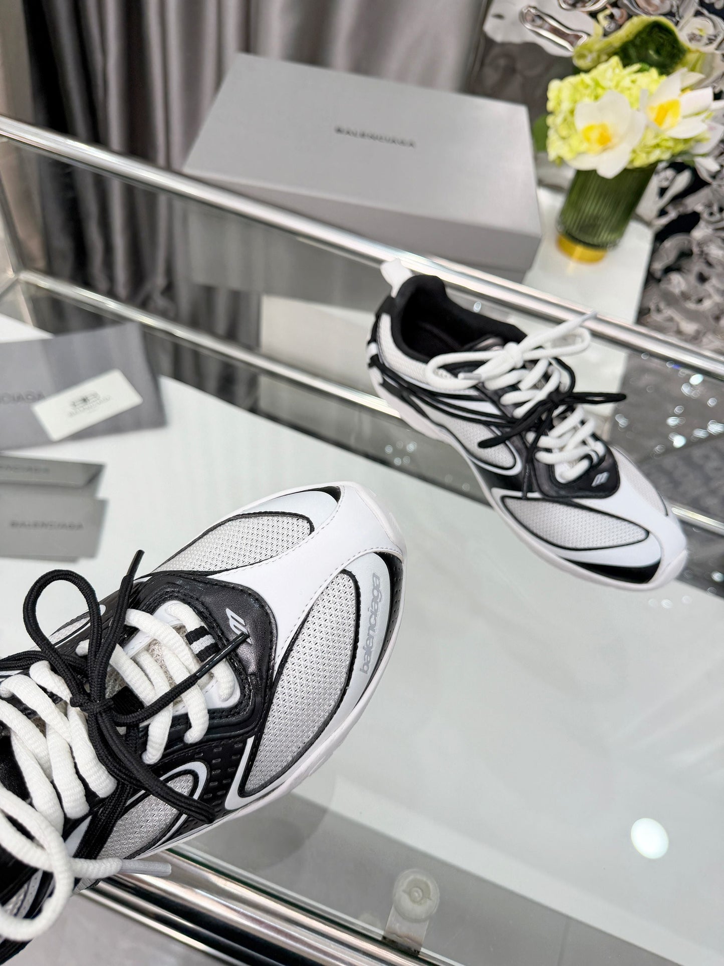Balenciaga Monday Sneakers Black White Mesh TPU 714949