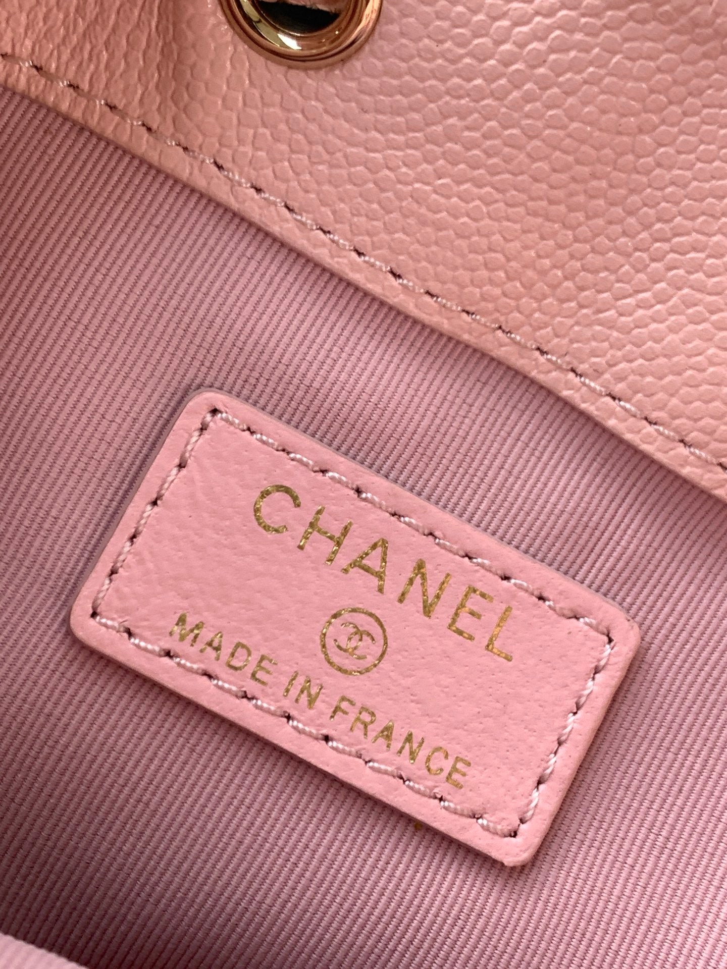 CC Mini Pocket Bucket Bag Light Pink Caviar Leather Light GHW 269202