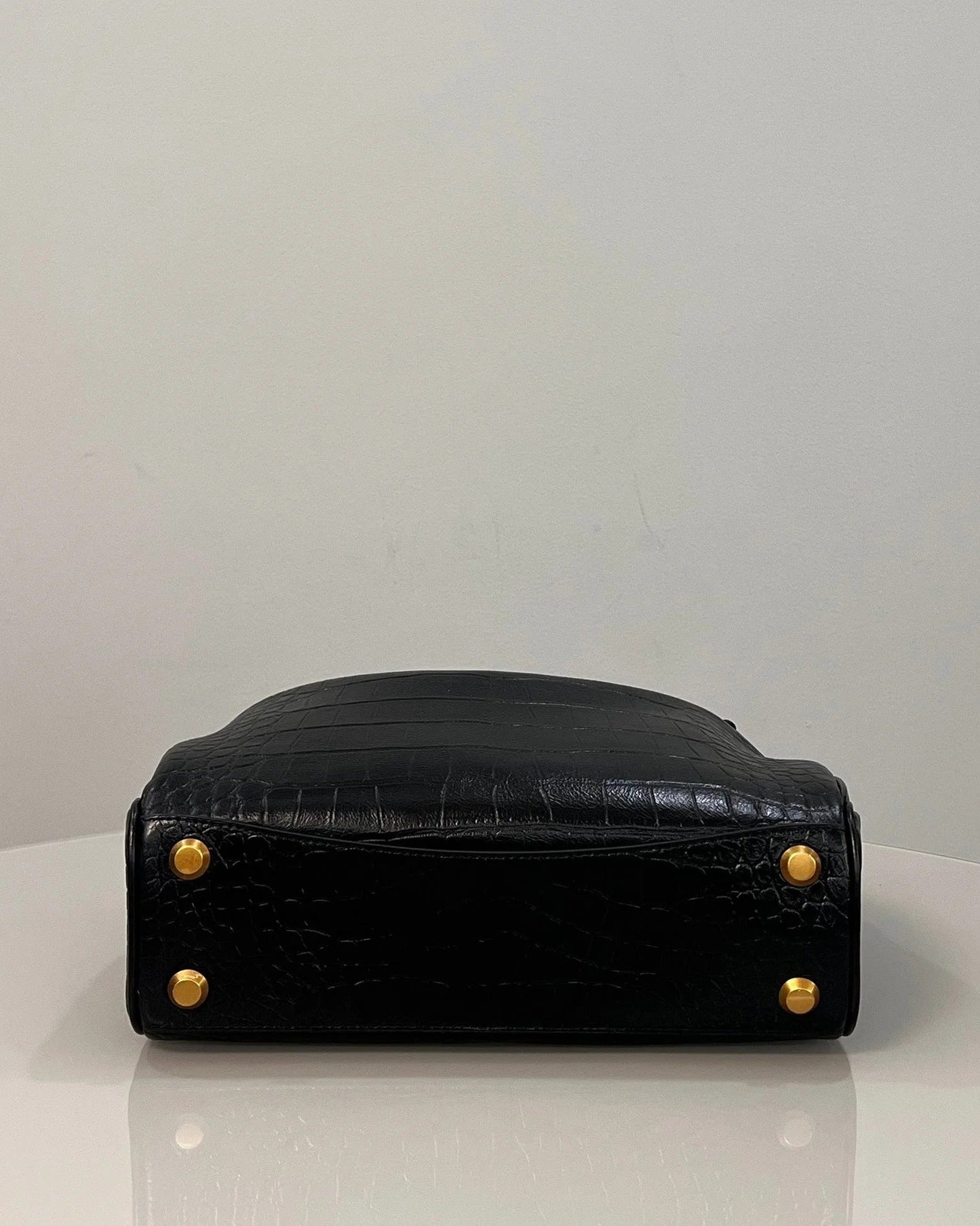 Balenciaga Small Rodeo Bag 29 Black Crocodile Skin Gold Hardware