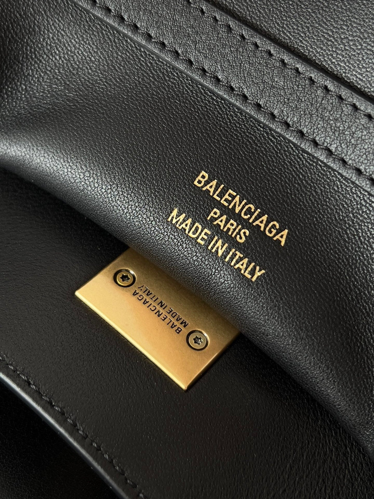 Balenciaga Medium Rodeo Bag 35 Black Calfskin Gold Hardware