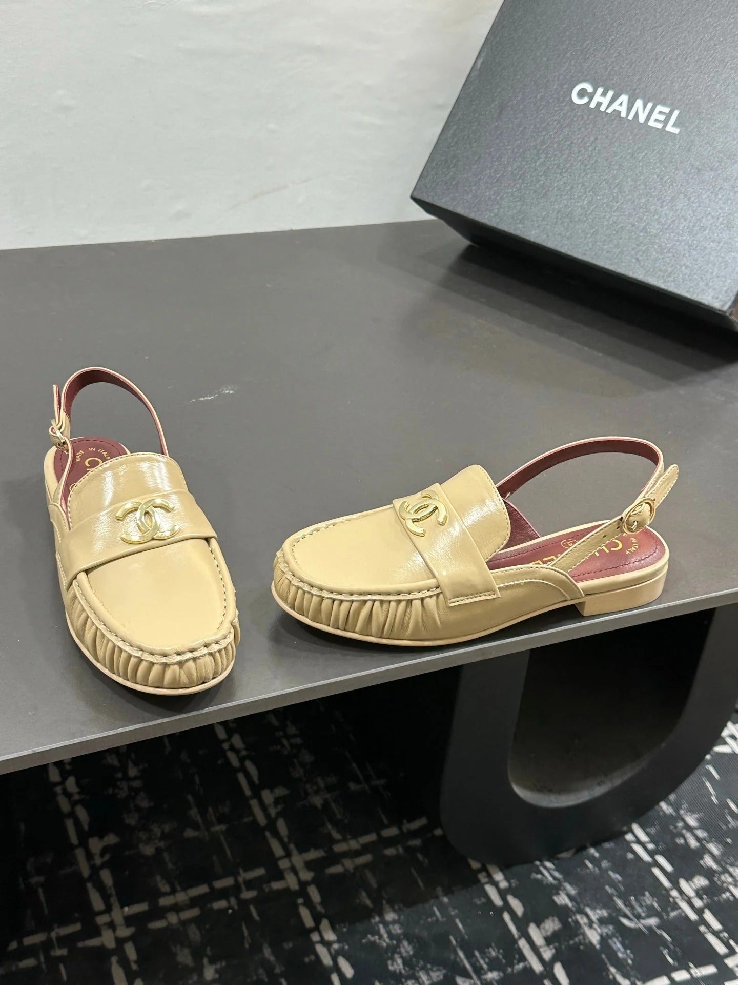 Chanel 2026 Slingback Loafers Leather Sheepskin 832506