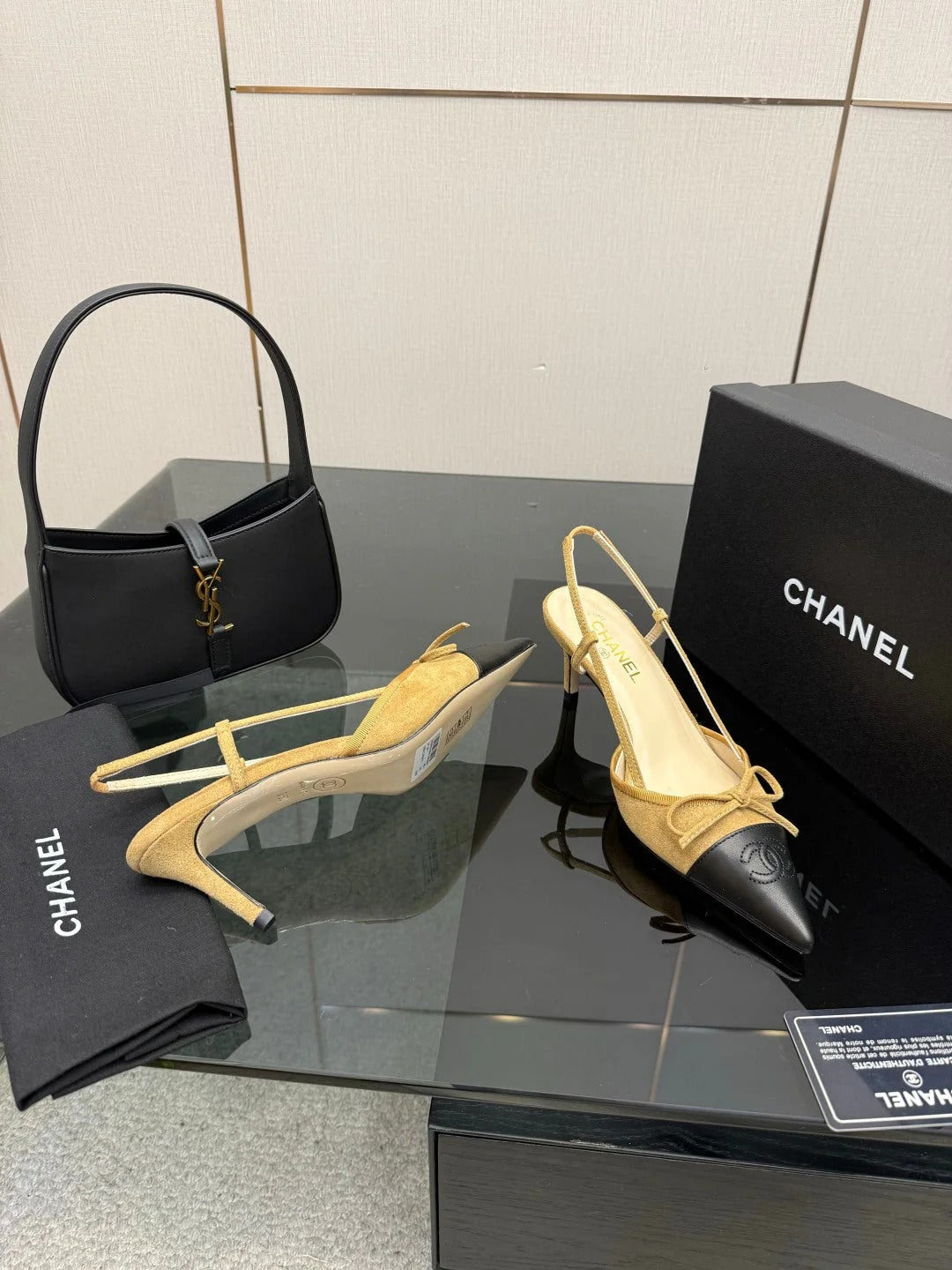 CC 26s Slingback 65 Brown Black Suede Cowhide 651327