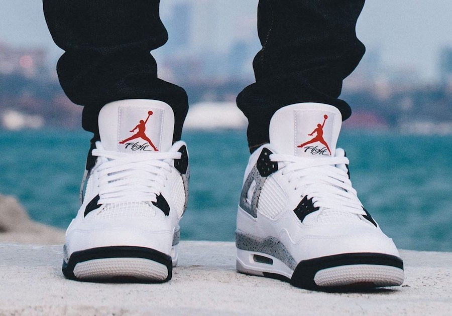 Jordan 4 Retro Golf White Cement Sneakers - Signature Series