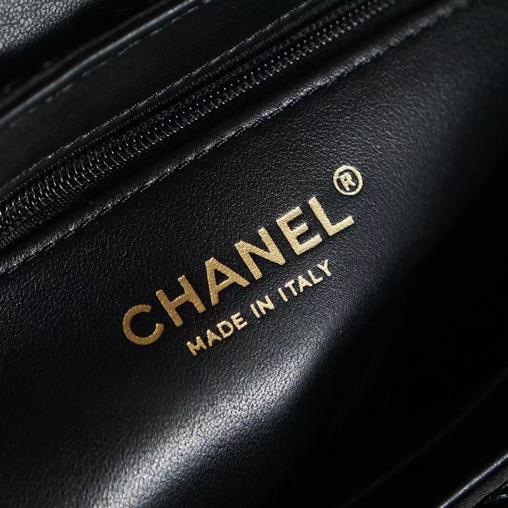 CC 26s Mini Shopping Bag Black Sequin