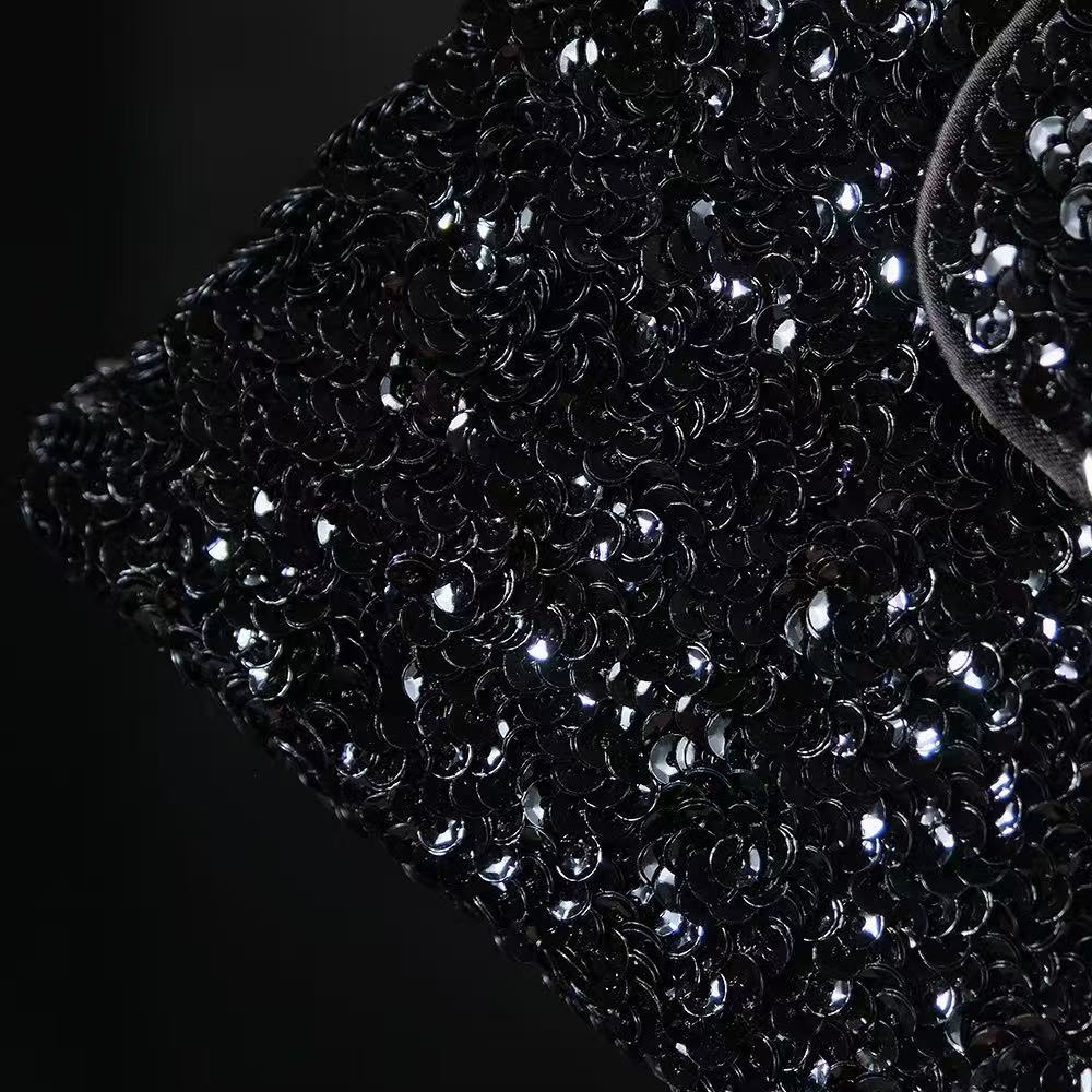 CC 26s Mini Shopping Bag Black Sequin
