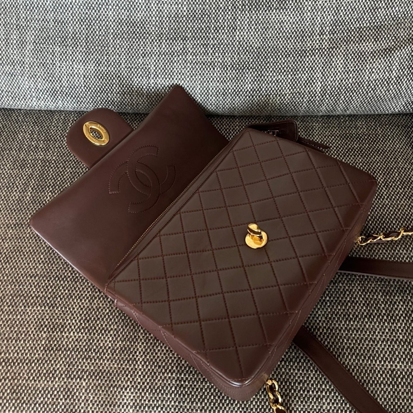 CC Vintage Classic Timeless Backpack 28cm Quilted Lambskin