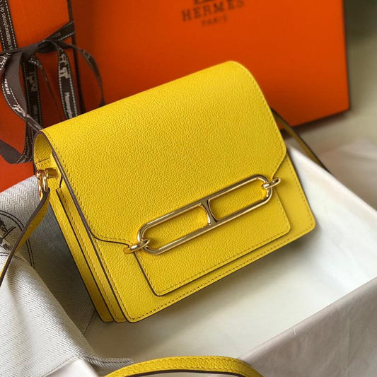 HM SAC ROULIS 19 LEMON TOGO LEATHER