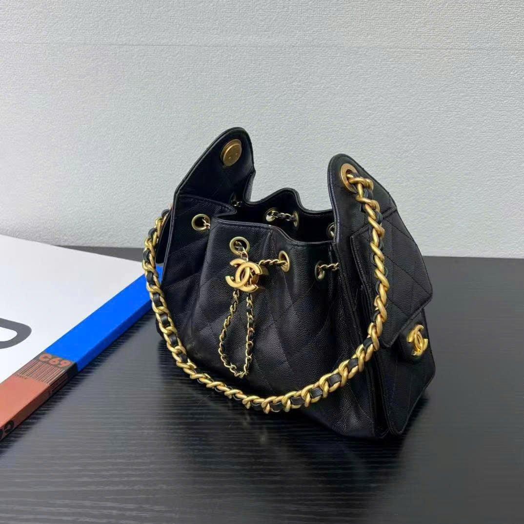 CC 26s Hobo Bag 22cm Black Caviar GHW (Best Version)
