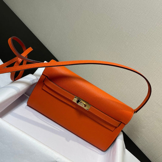 kelly woc 20.5 orange epsom gold hardware