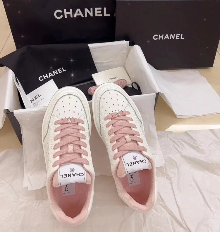 CC 22A Sneaker Pink White Calfskin & Rubber 413921