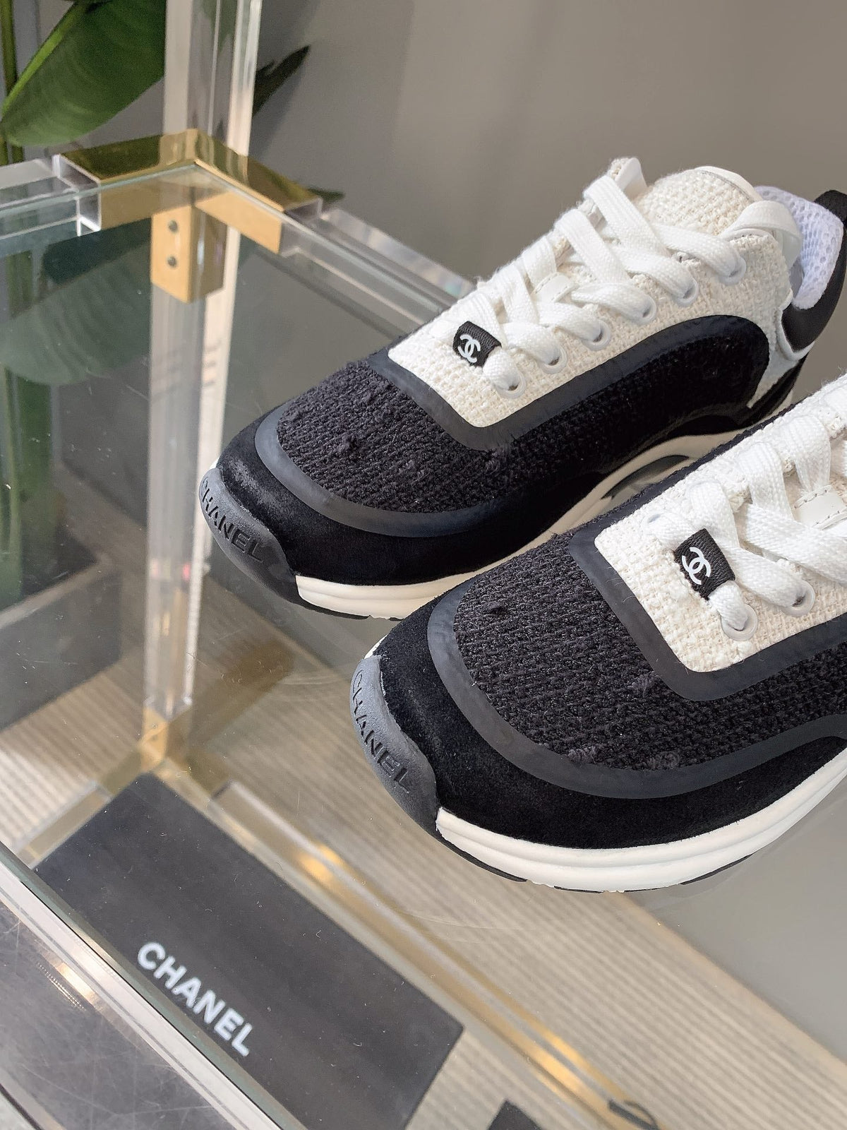 CC Sneaker In Black Wool 145622