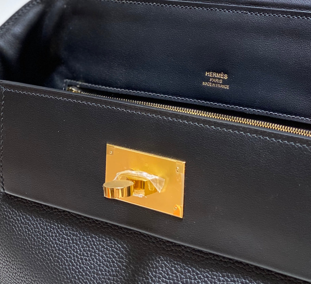 HM 26s 24/24 Bag 29cm Black Togo Leather