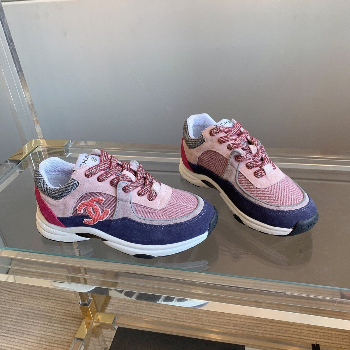 CC Sneaker In Multicolor Suede 145632