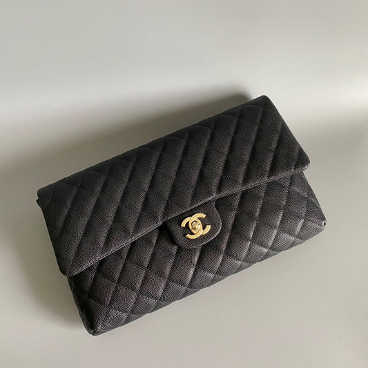 CC Handbag 28cm Black Caviar Leather