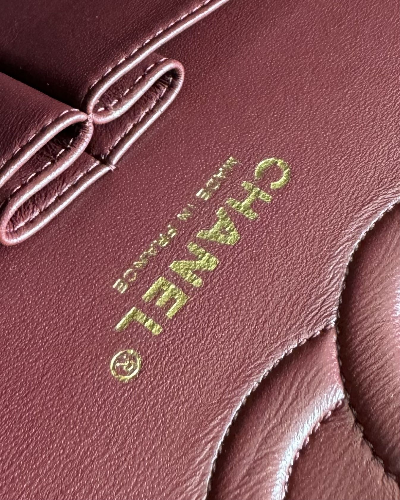CC Classic Double Flap Bag 25cm Burgundy Caviar Leather