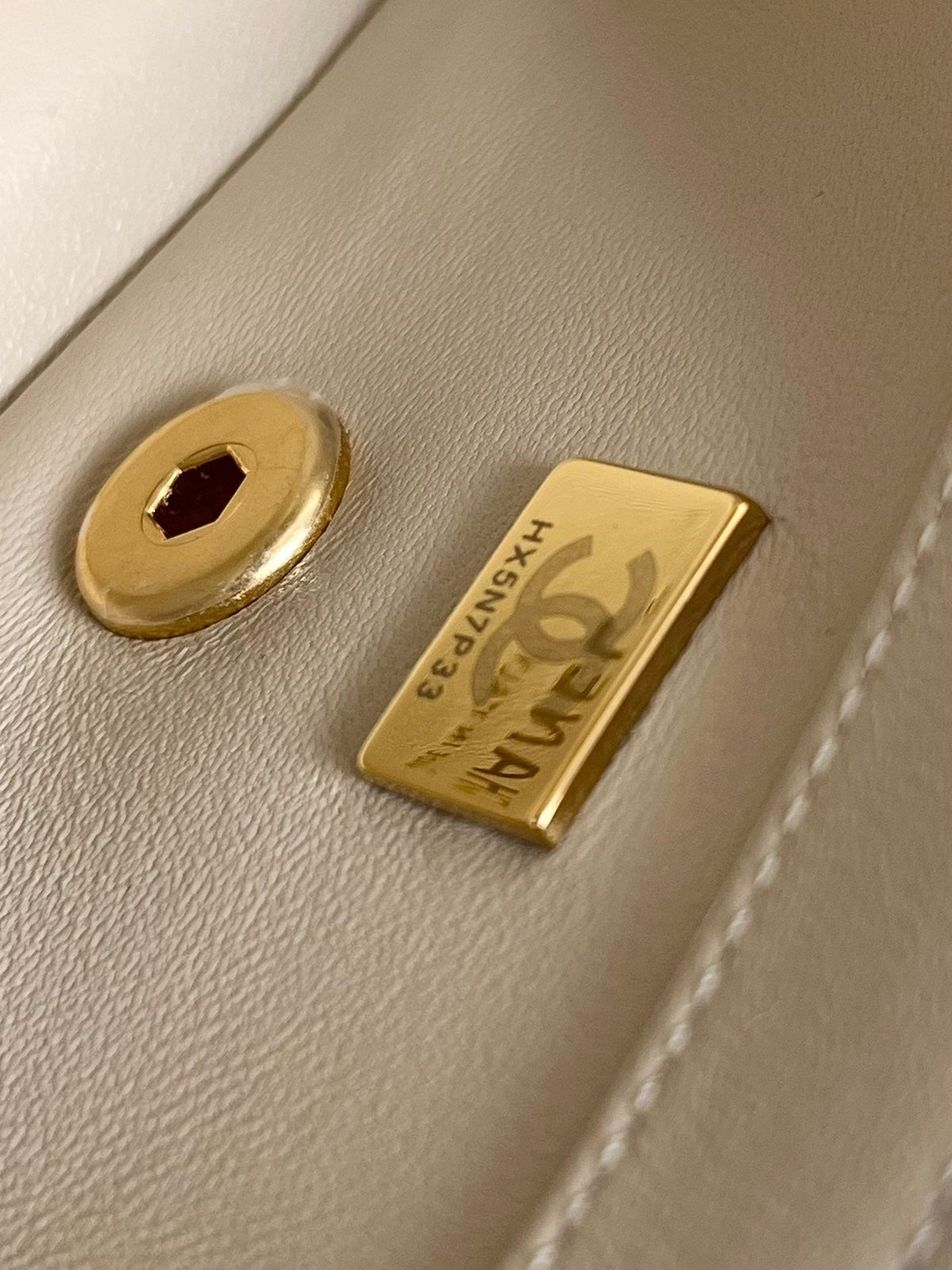 CC FW 24/25 Small Flap Bag Beige Shearing Lambskin