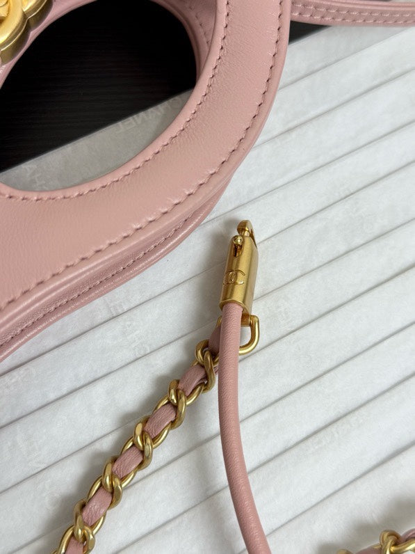 CC 31 Mini Shopping Bag 23cm Pink Suede Calfskin