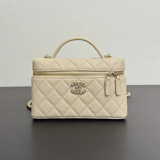 Chanel 2026 Vanity Bag 19cm Cream Calfskin