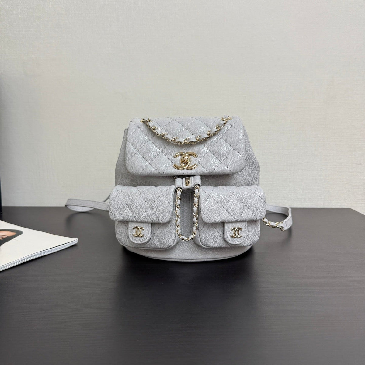 CC Mini Duma Backpack Light Grey Caviar
