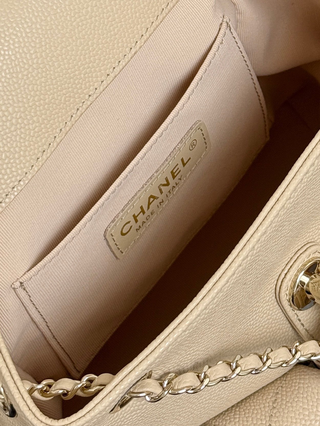 CC Mini Duma Backpack Light Beige Caviar