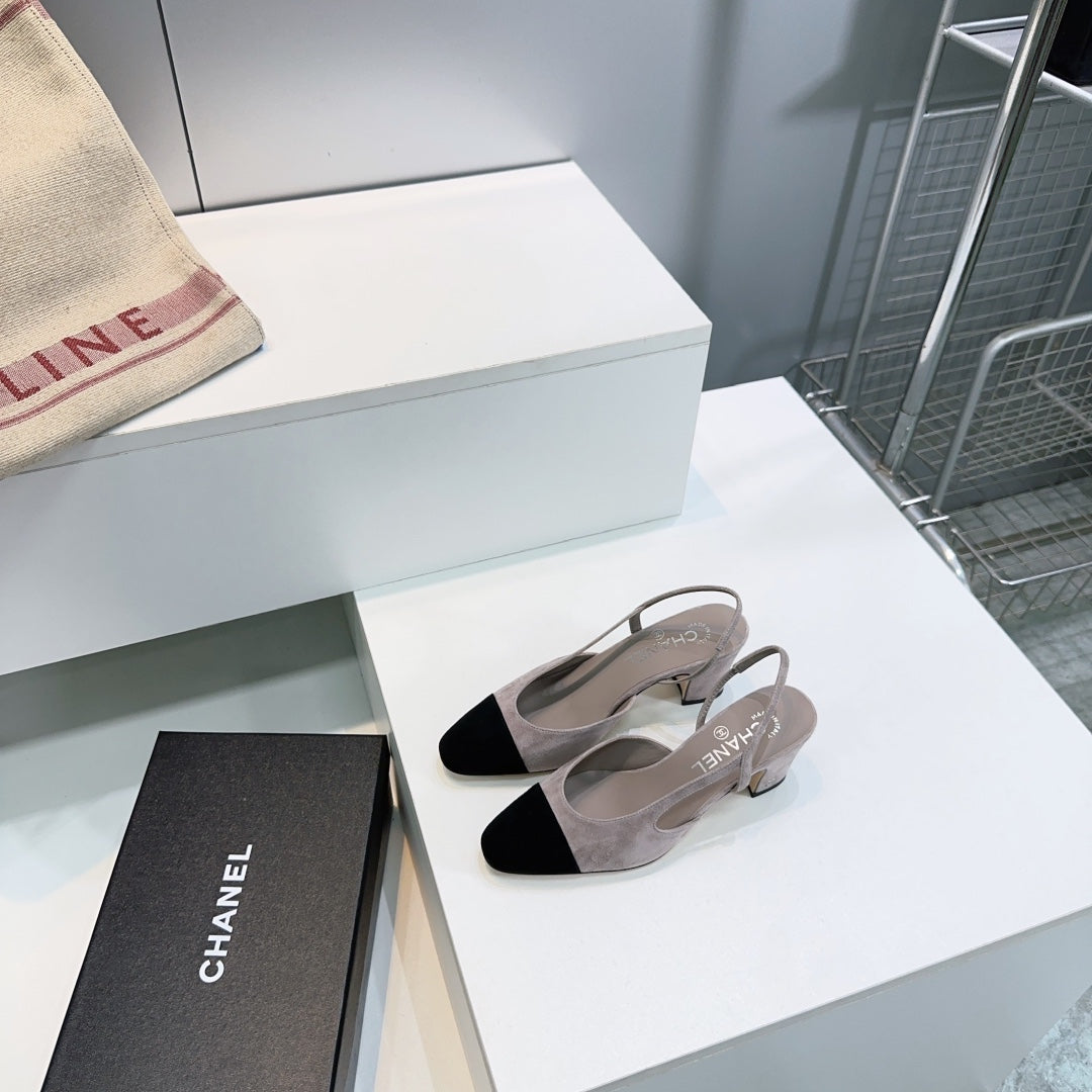 CC 25 SlingBack 65mm Grey Black Suede 388465