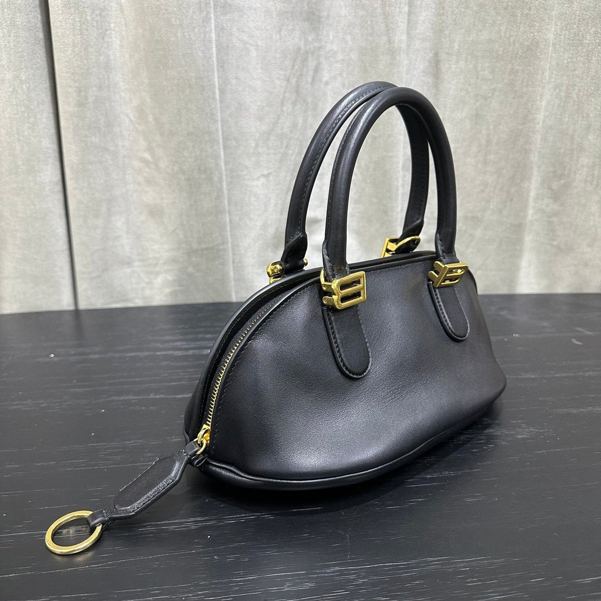 Balenciaga  Bolero Bowling Bag Black Calfksin