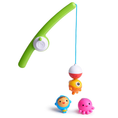 Munchkin Fishin' Magnetic Baby & Toddler Bath Toy Set, 4pc, Assorted Colors, Plastic, Model 17040