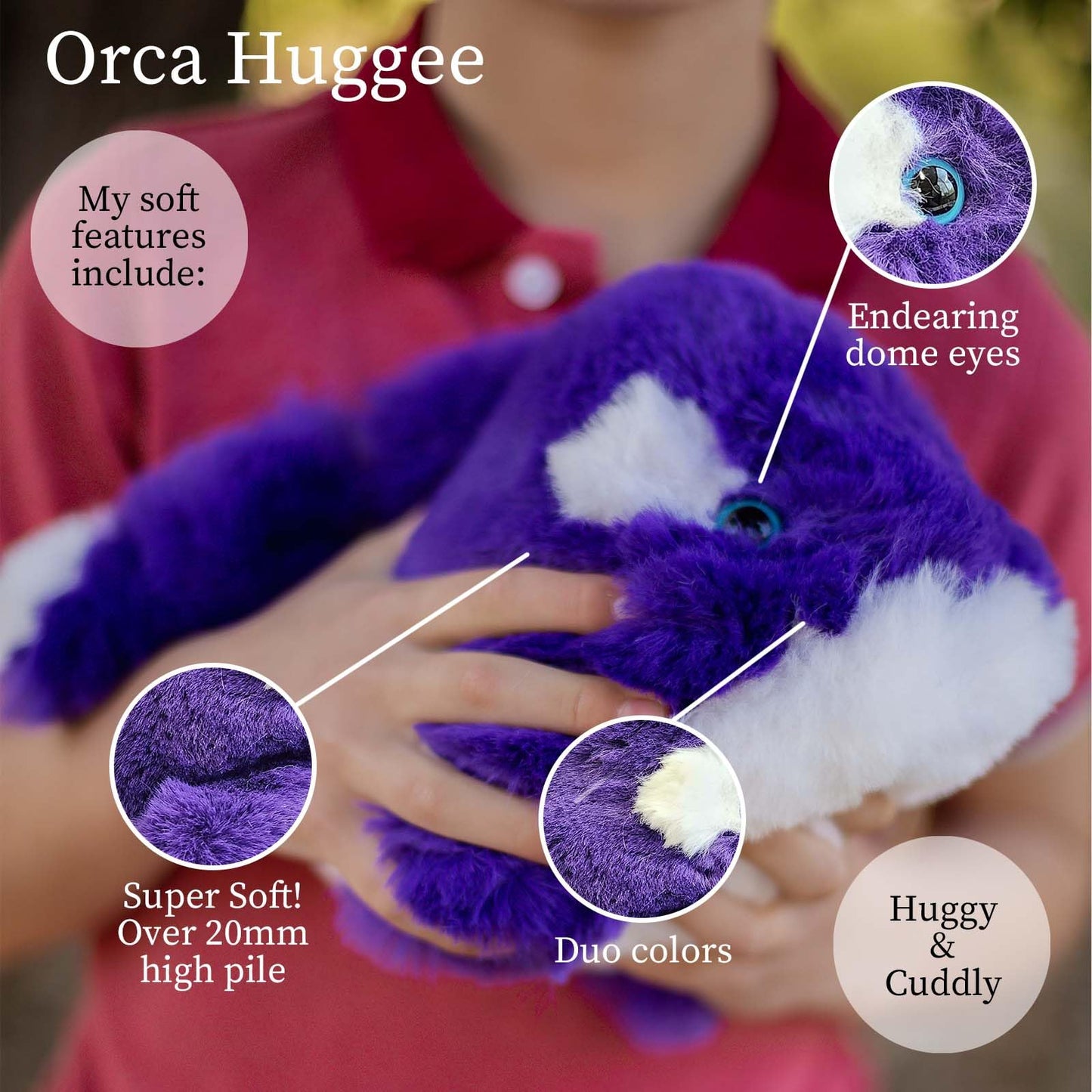 World's Softest Plush Small Purple Dolphin Stuffed Animal - Huggable Polyester Toy for Baby & Toddler - Model WS03577-0008