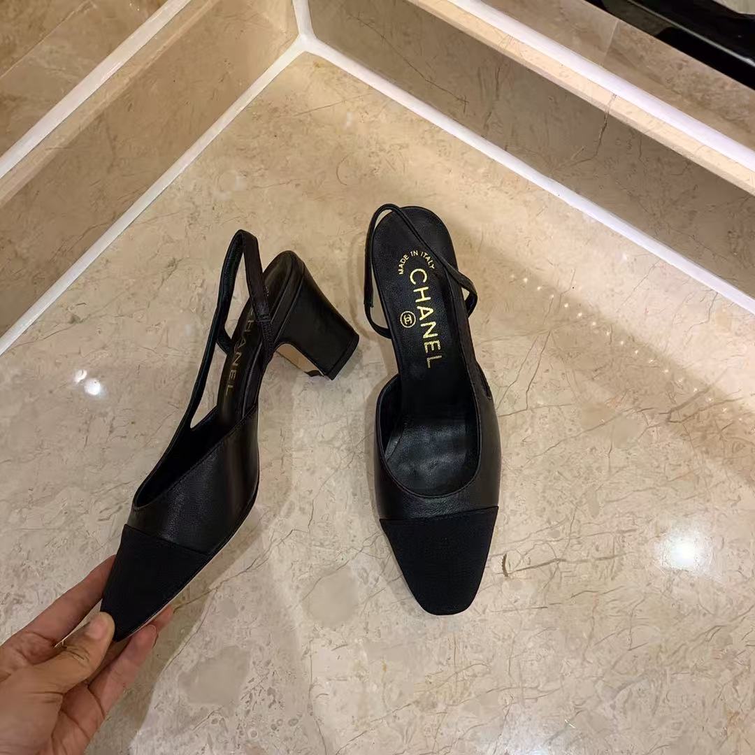 CC Slingback 60mm Black Lambskin