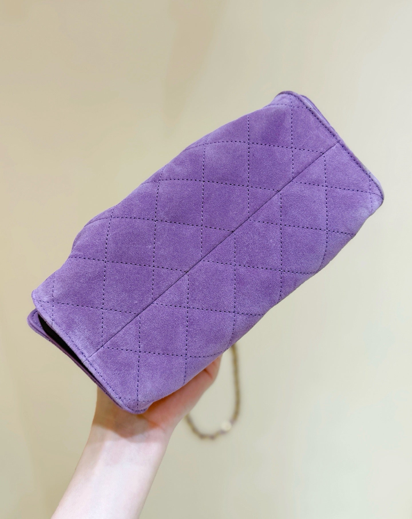 Chanel 25 Hobo Bag 22cm Purple Suede