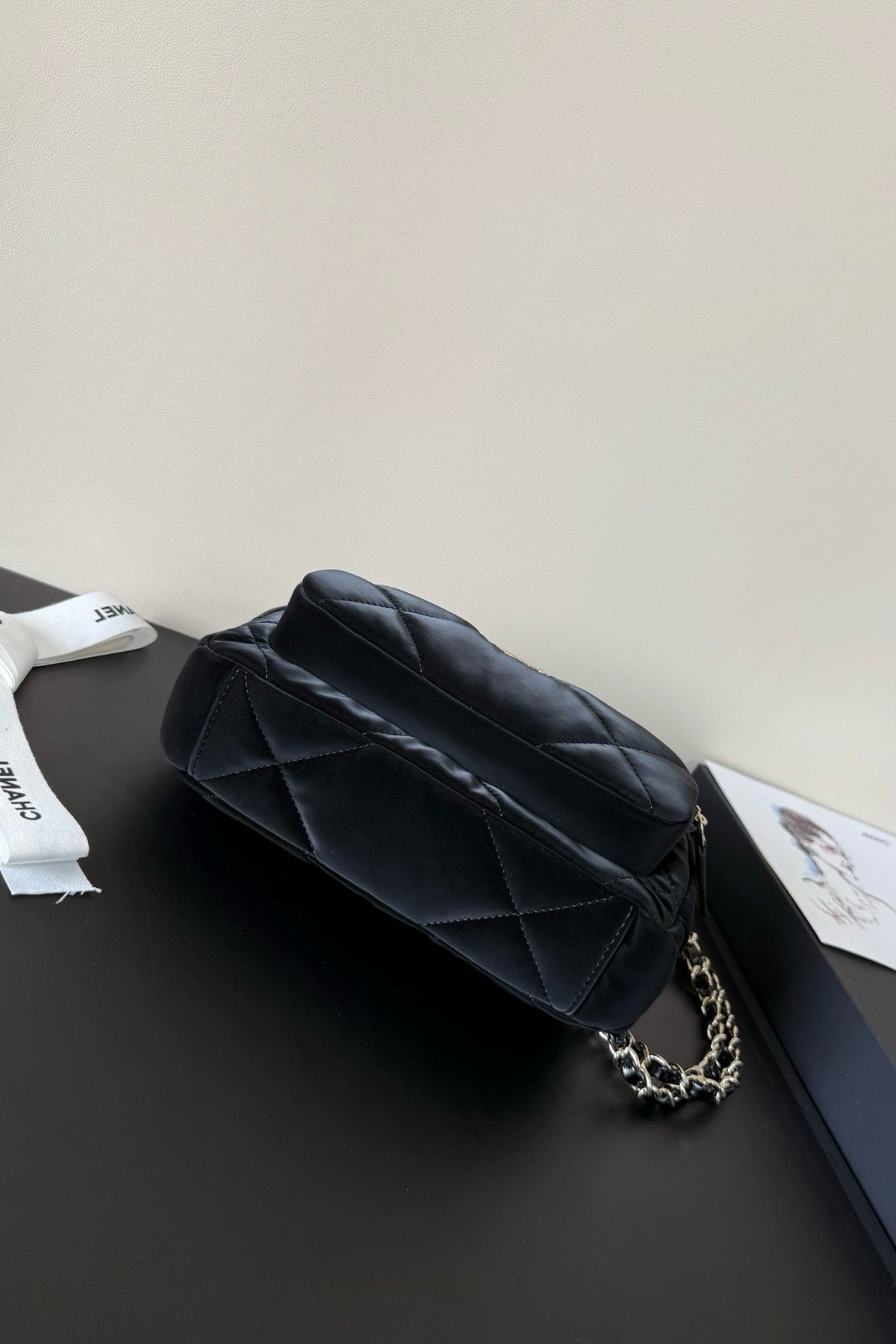 CC 25/56 Small Zipped Case Black Velvet GHW