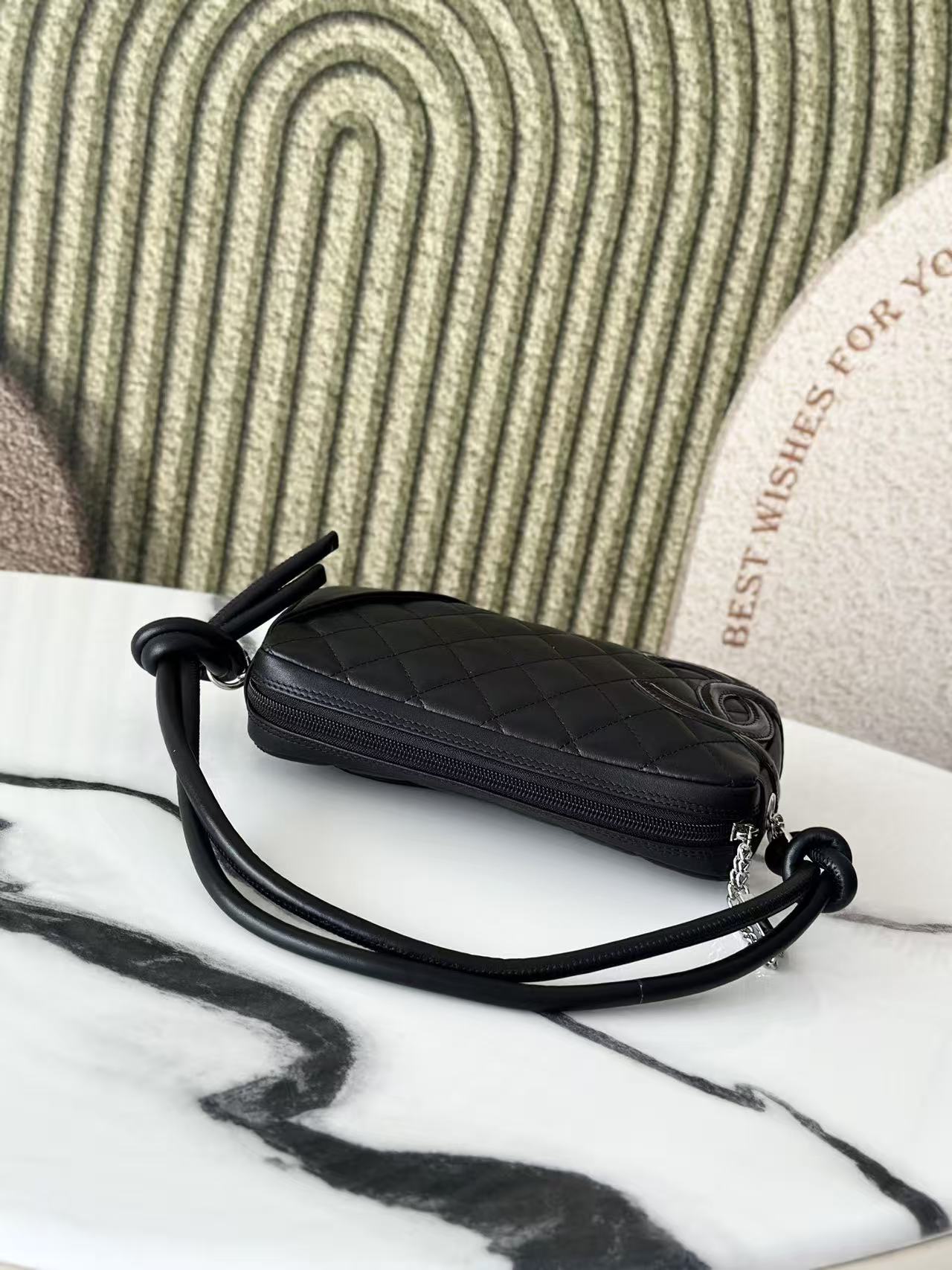 CC Cambon Ligne Pochette Black Quilted  Calfskin