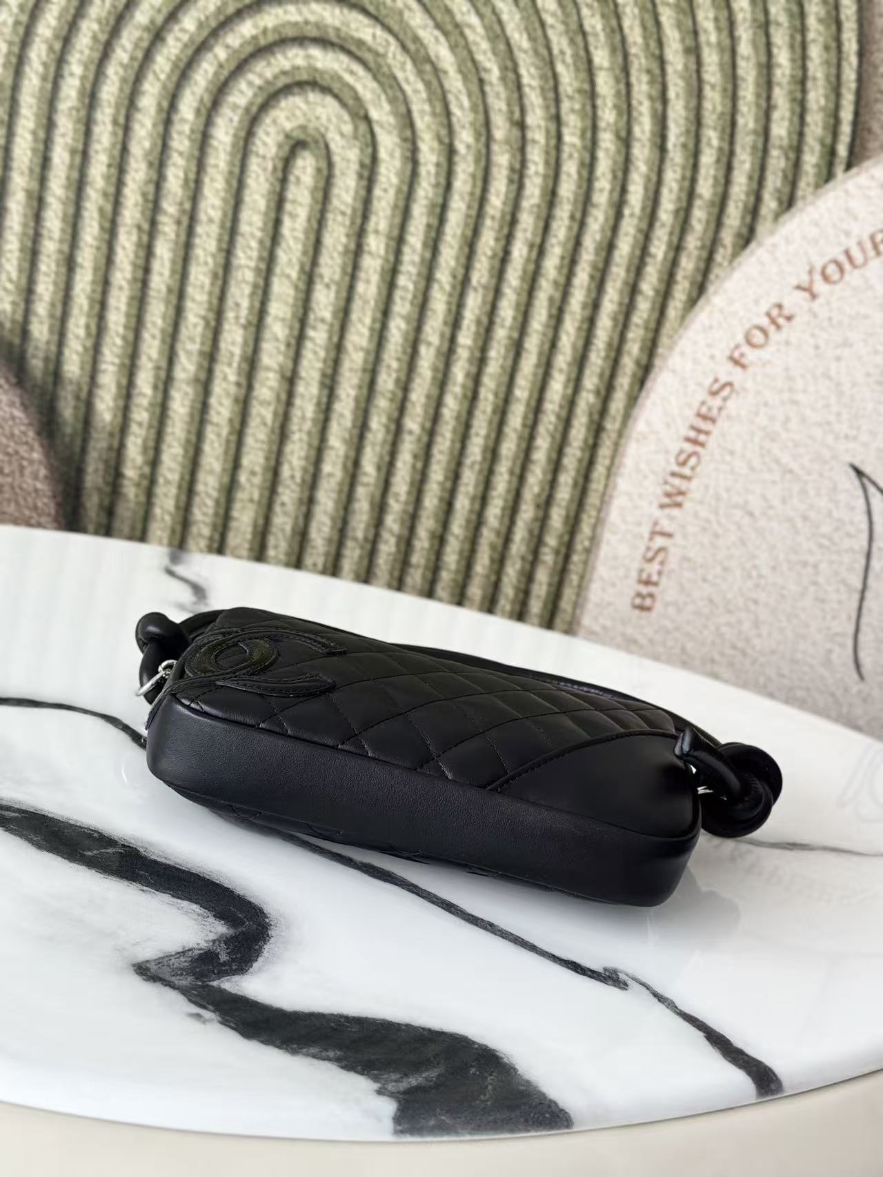 CC Cambon Ligne Pochette Black Quilted  Calfskin